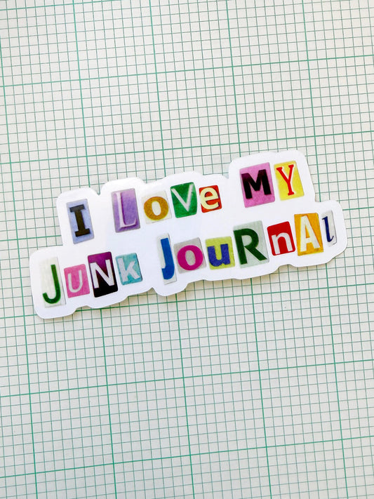 I Love my Junk Journal Sticker