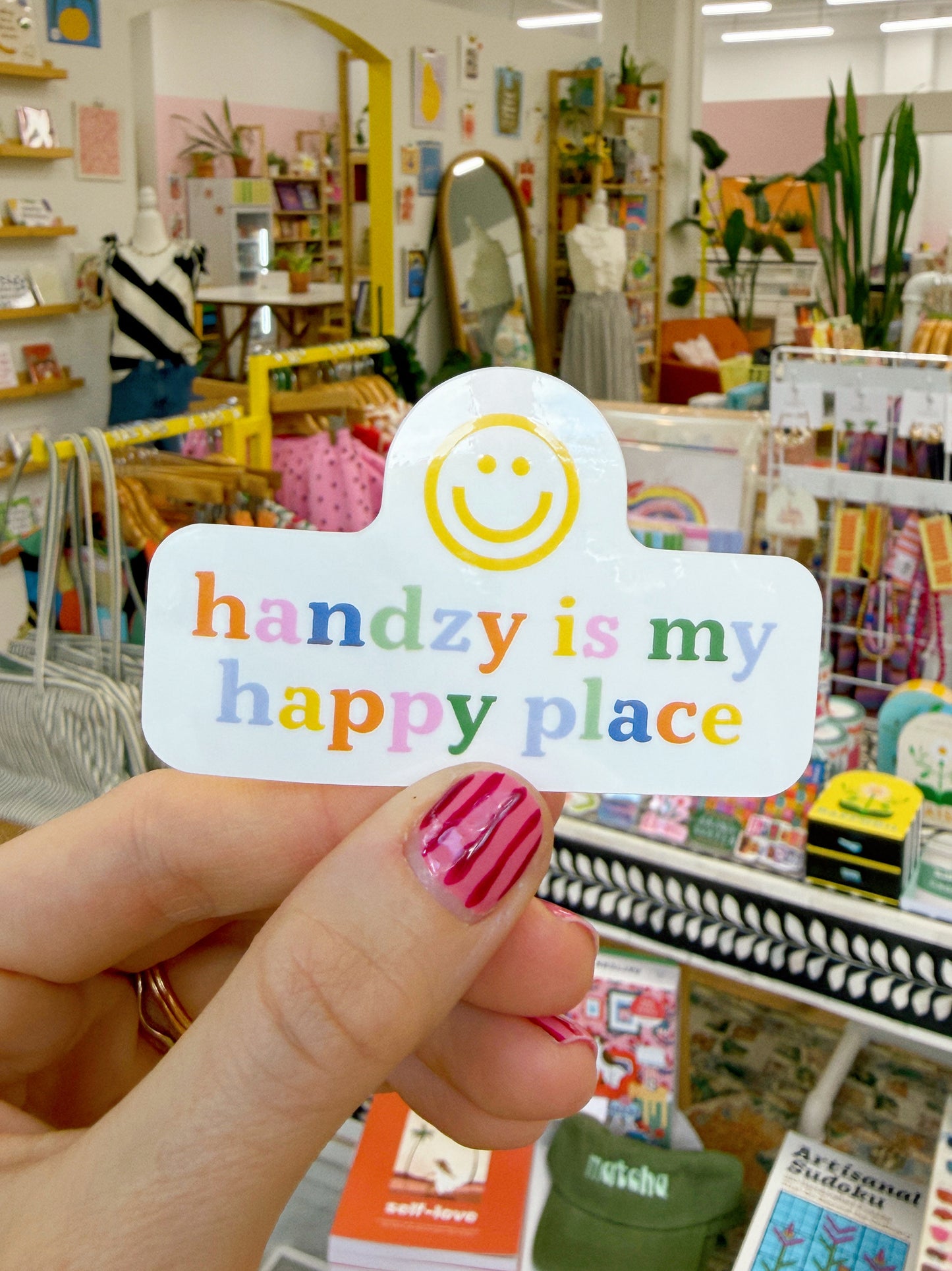 Handzy Is My Happy Place Sticker