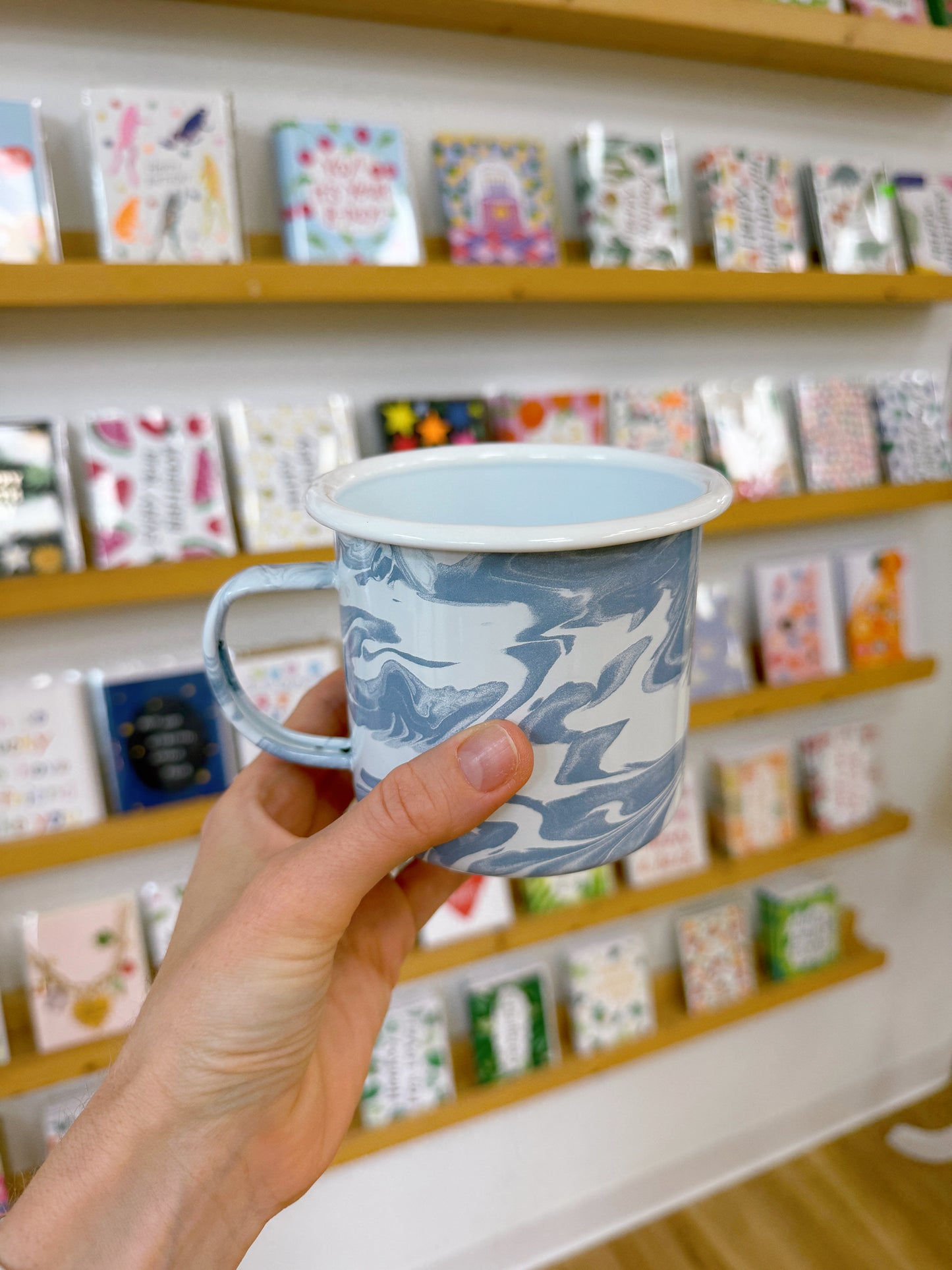 Sky Swirl Enamel Mug