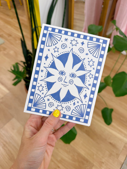 June Mail Club Sun Mini Art Print Postcard