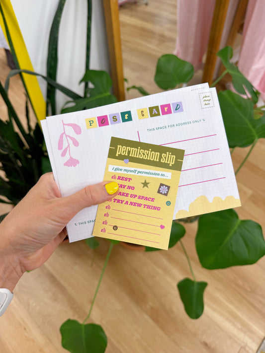 Yes You May Postcard + Permission Slip Set