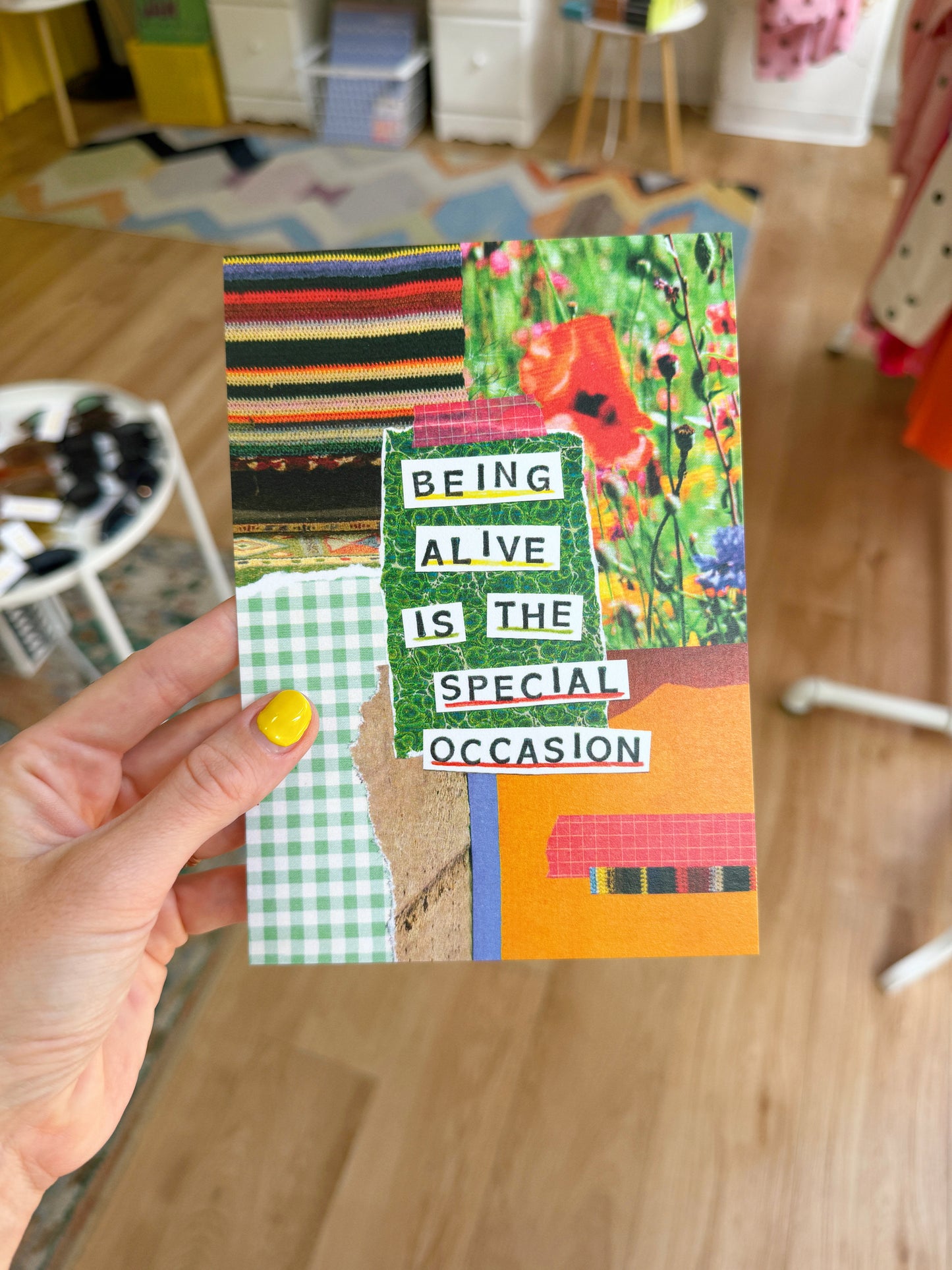 Being Alive is the Special Occasion Mini Art Print Postcard