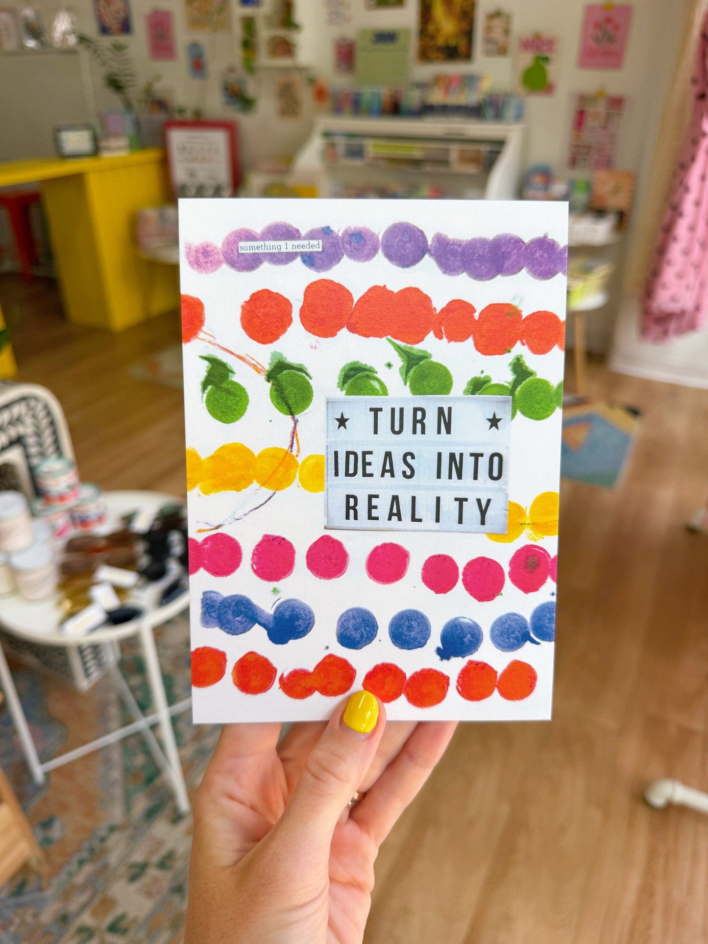 Turn Ideas Into Reality Mini Art Print Postcard