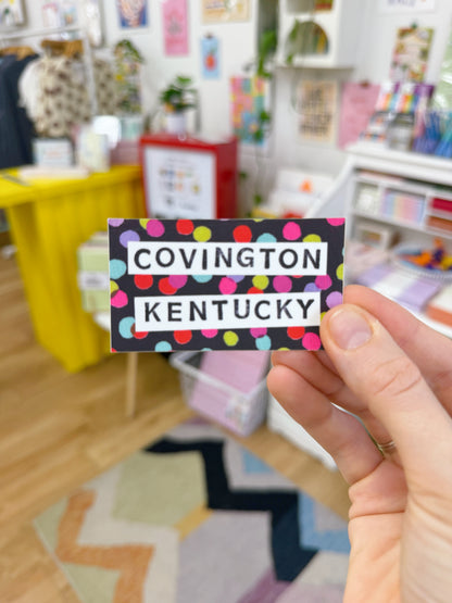 Covington Kentucky Confetti Sticker