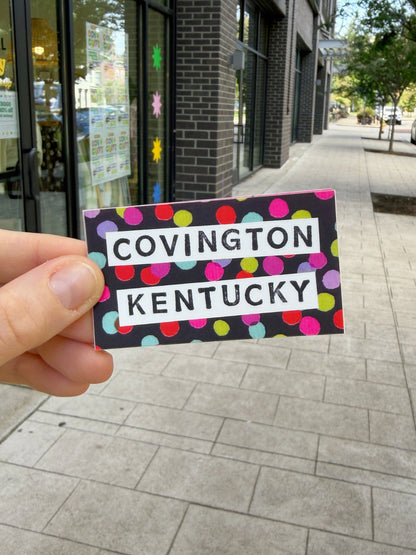 Covington Kentucky Confetti Sticker