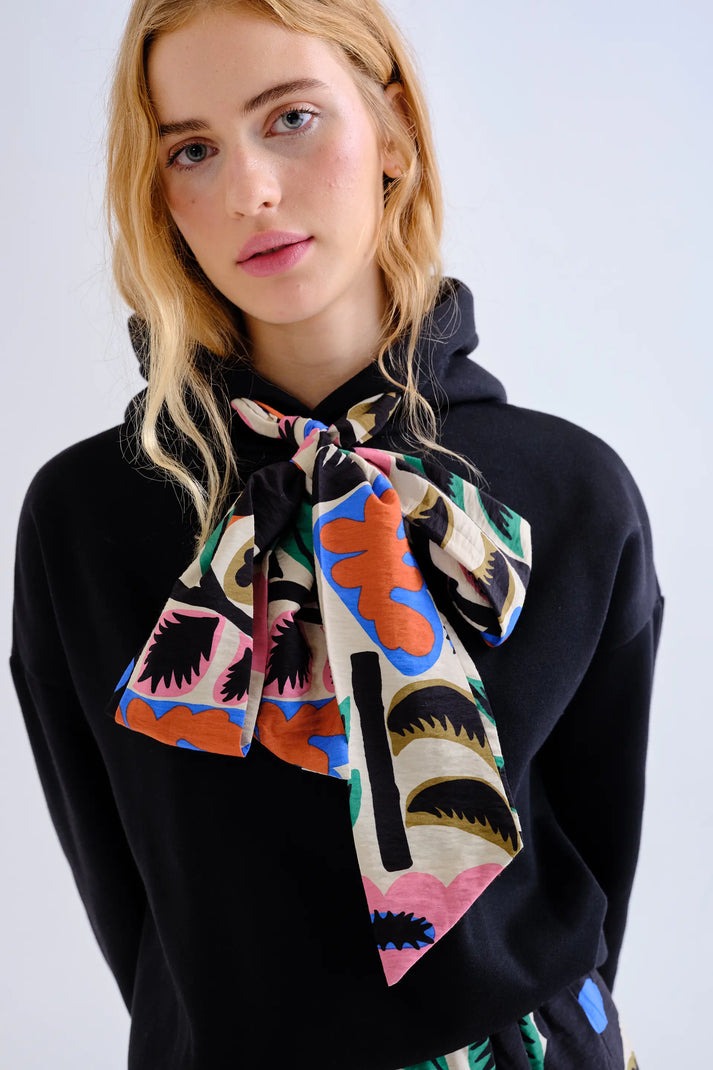 Amerie Print Tie Sweatshirt