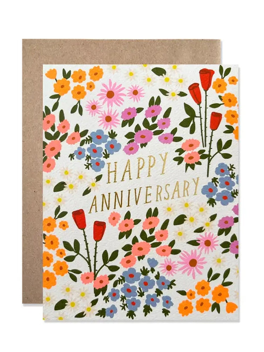 Anniversary Summer Garden with Gold Foil