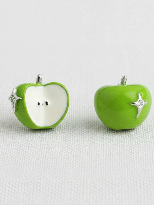Apple Gemstone Earrings