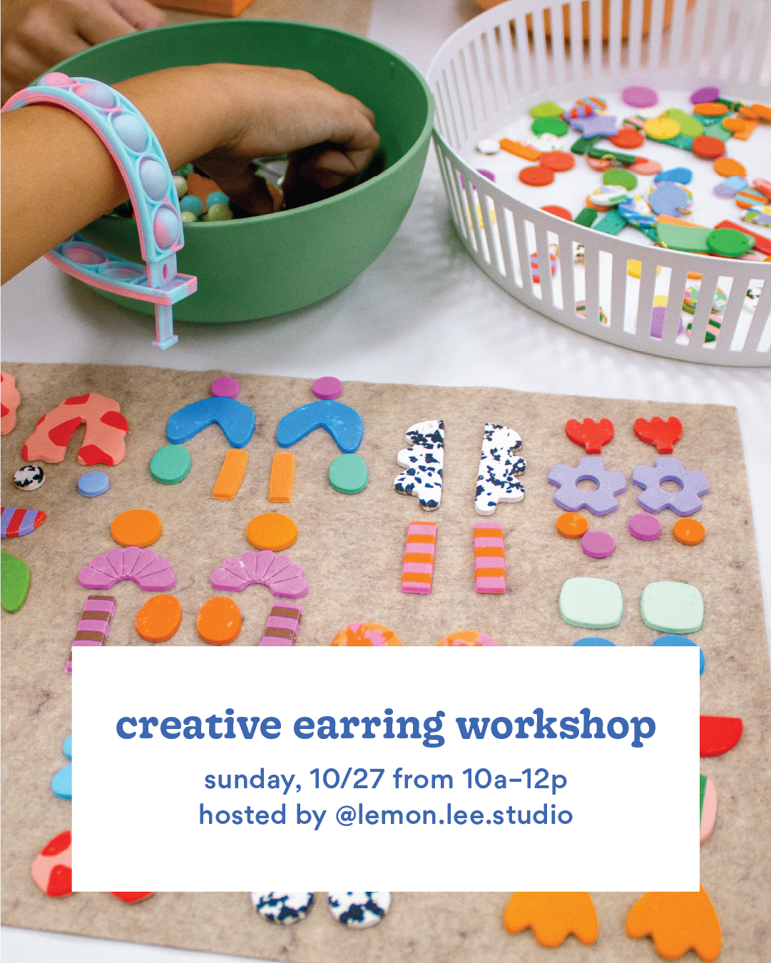 Creative Earring Workshop—Sunday, 10/27 from 10a–12p