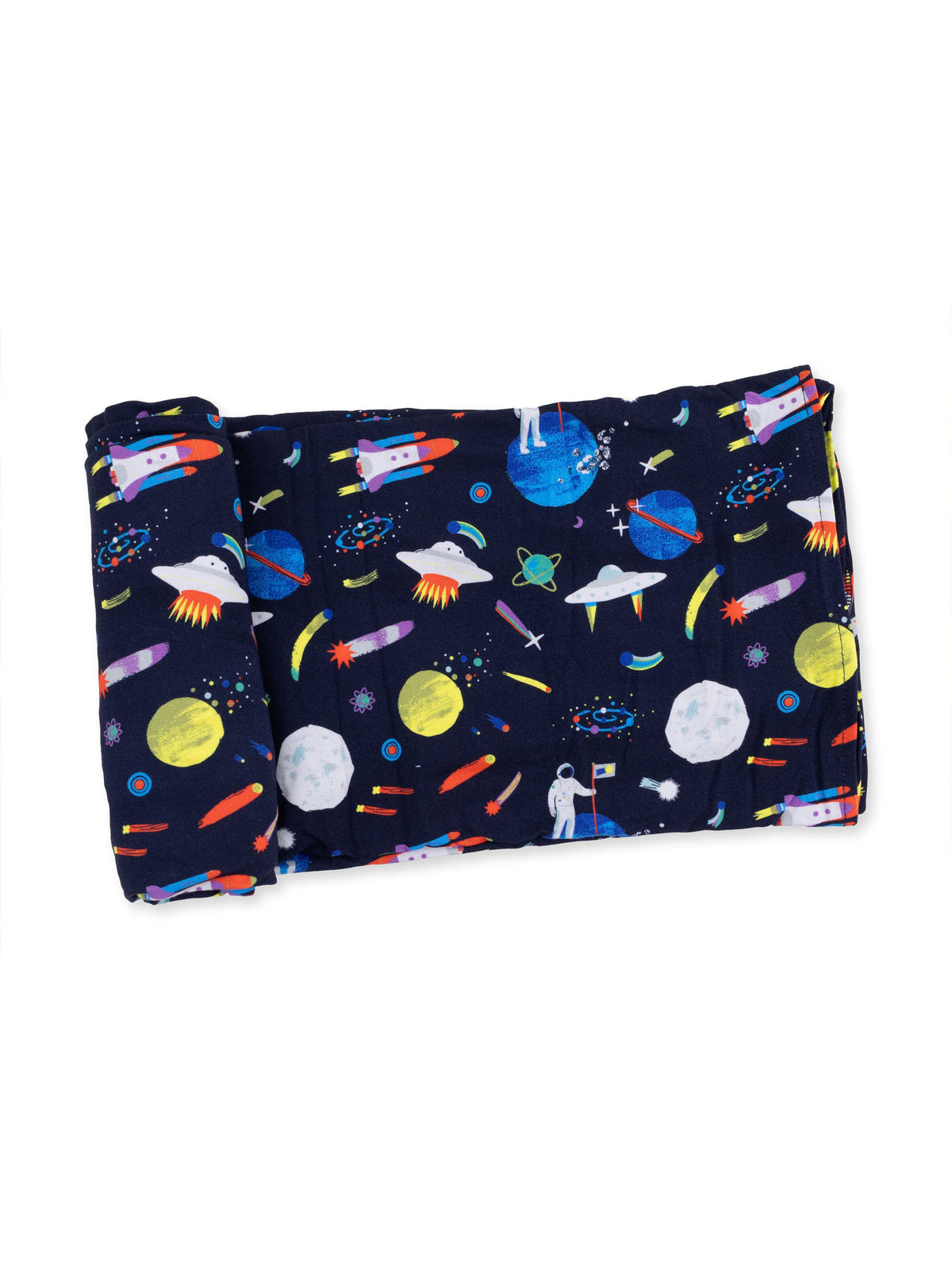 Astronaut and Rockets Swaddle Blanket