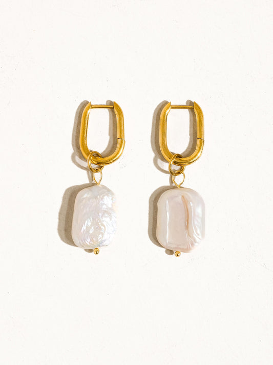 Honey & Pearl Huggie Drops