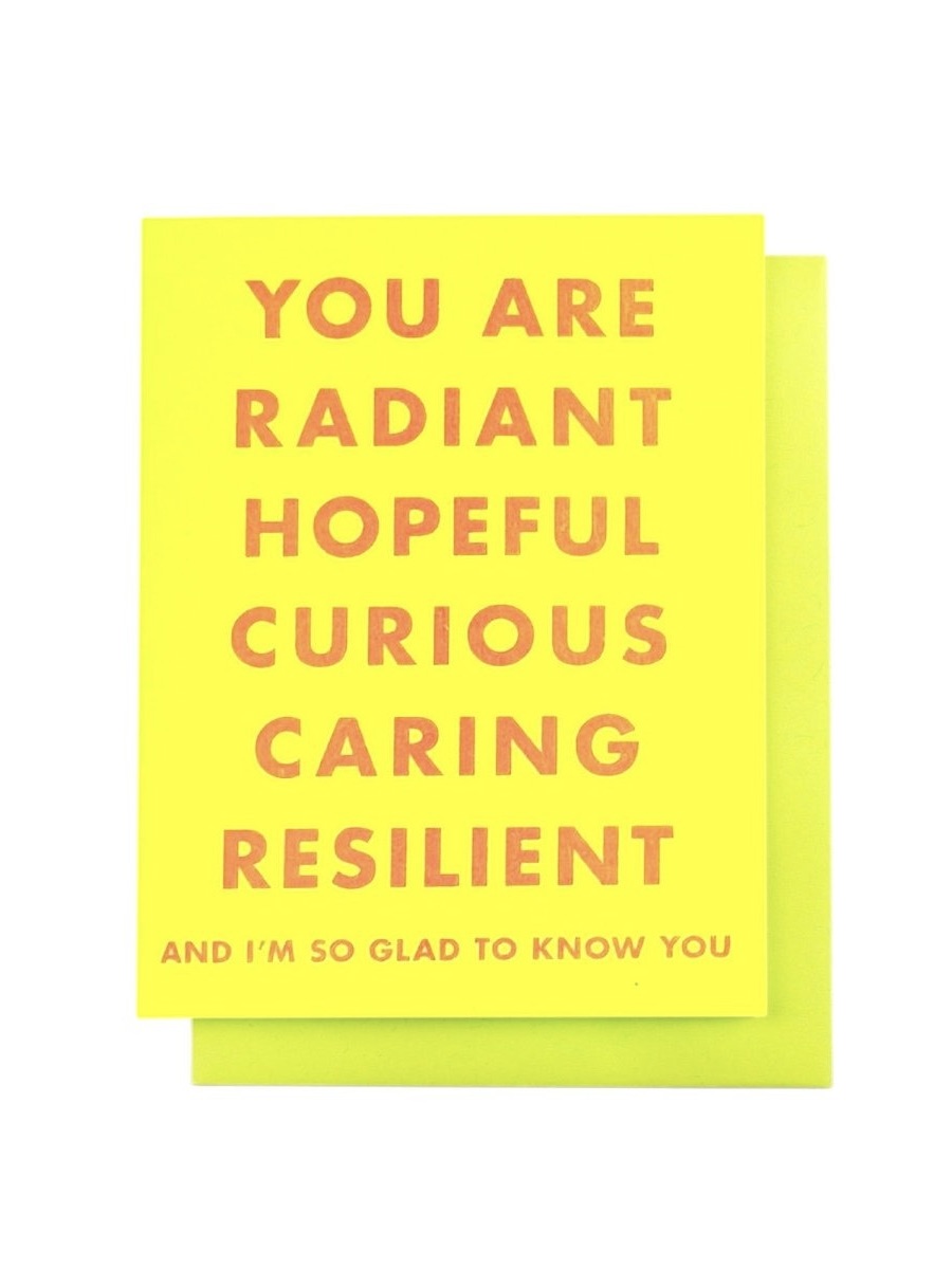"You Are Radiant..." Gratitude Card