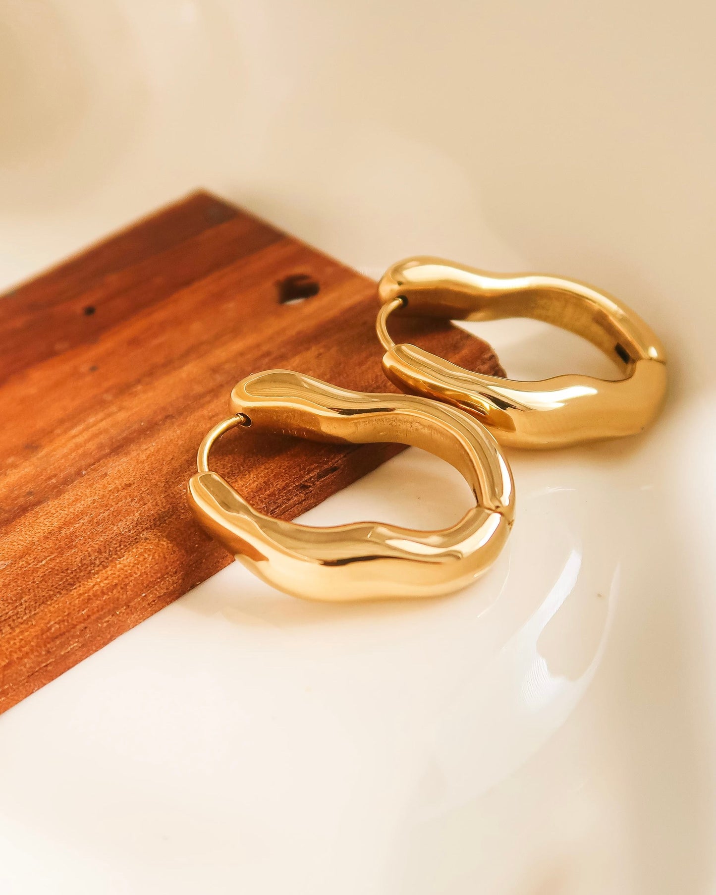 Golden Wave Hoops