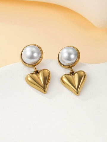 Golden Heart Earrings