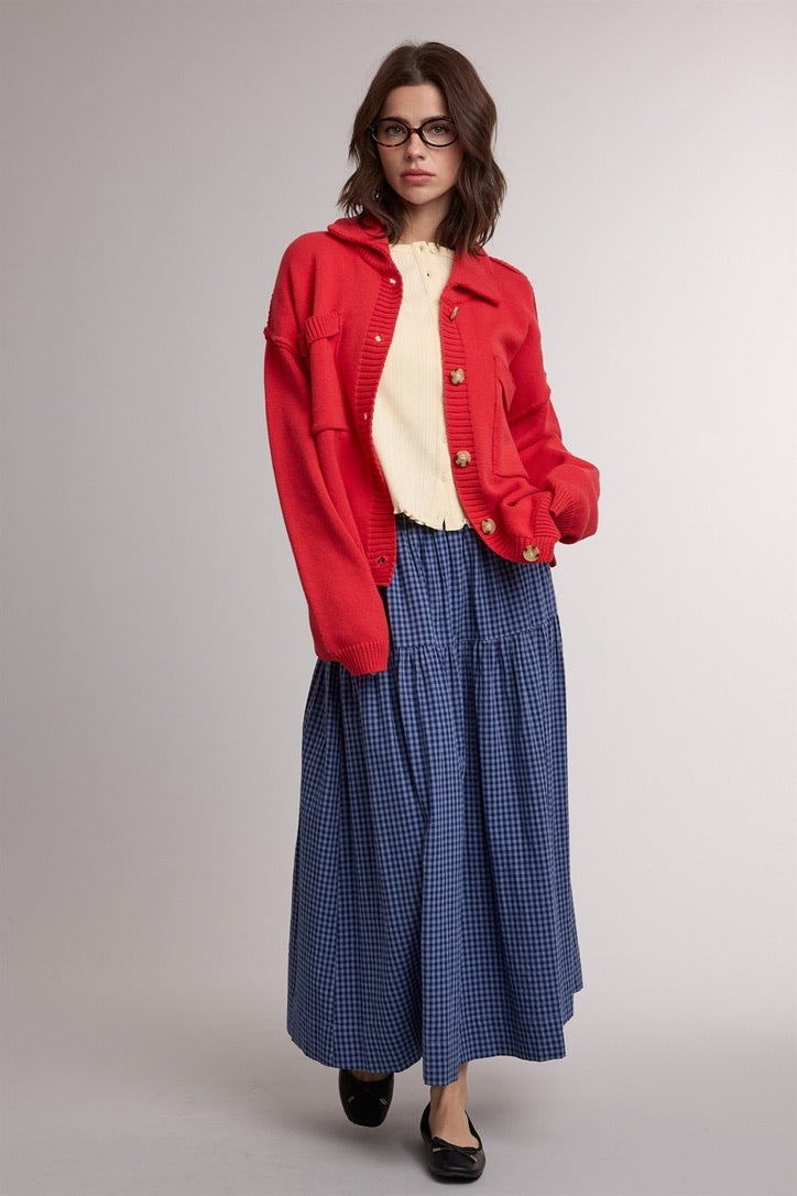 Prep Collared Cardigan