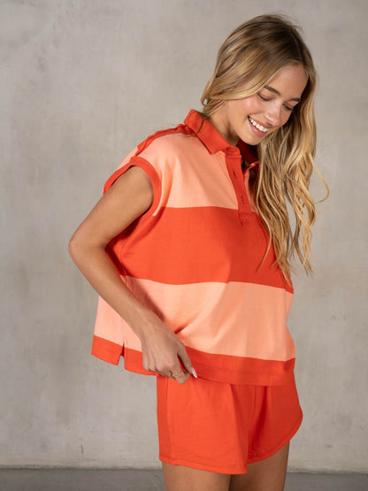 Clementine Stripe Slouchy Lounge Set