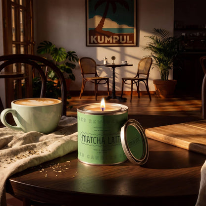 Barista Matcha Latte Tin Candle