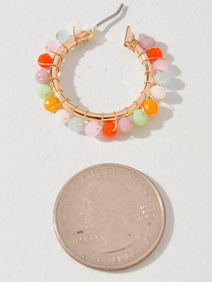 Beaded Hoop Earrings