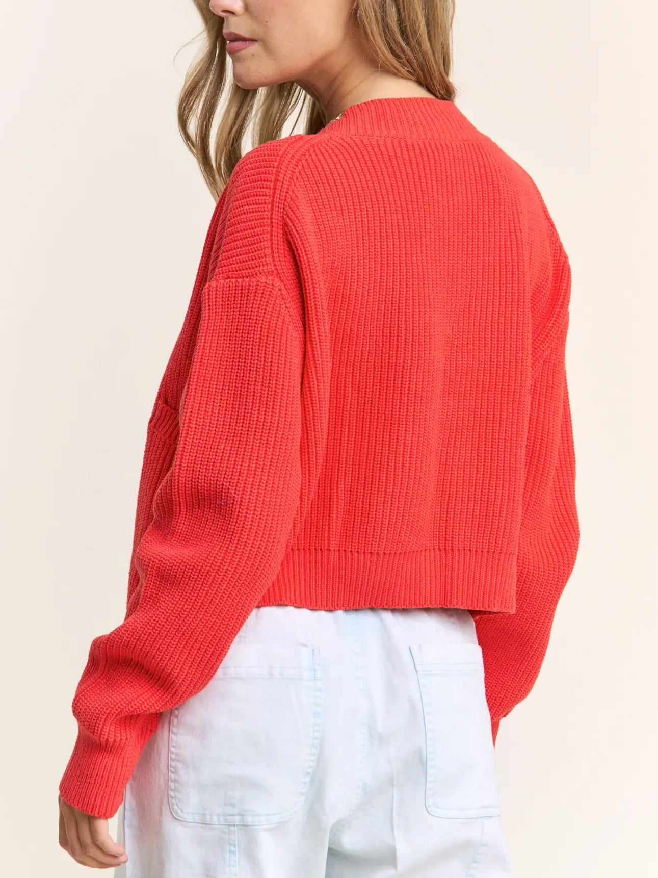 Berry Cut Hem Open Cardigan