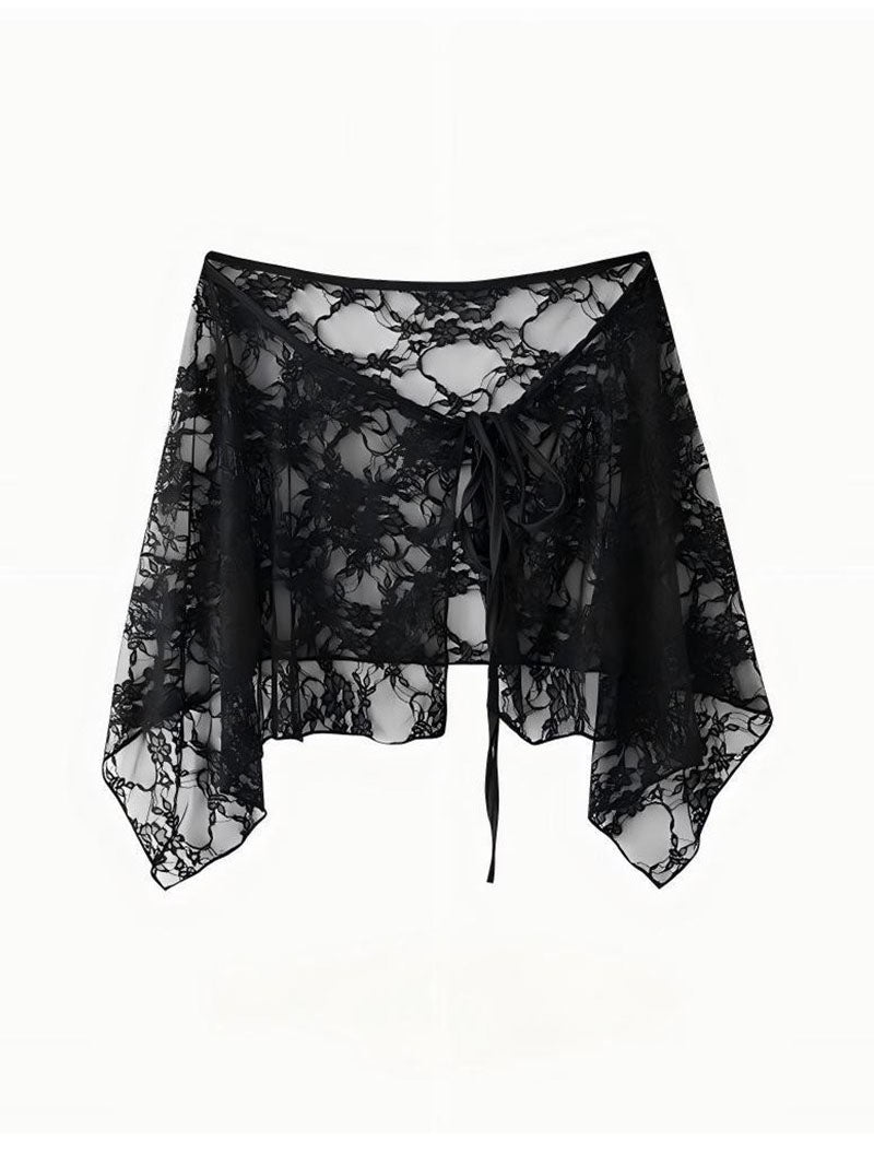Black Asymmetrical Tie Wrap