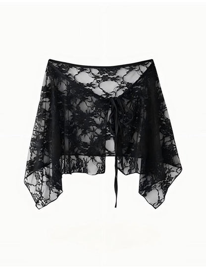 Black Asymmetrical Tie Wrap