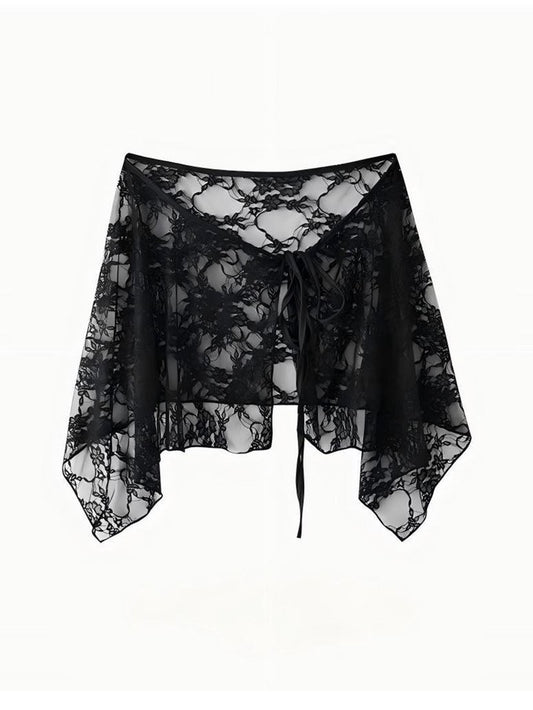 Black Asymmetrical Tie Wrap