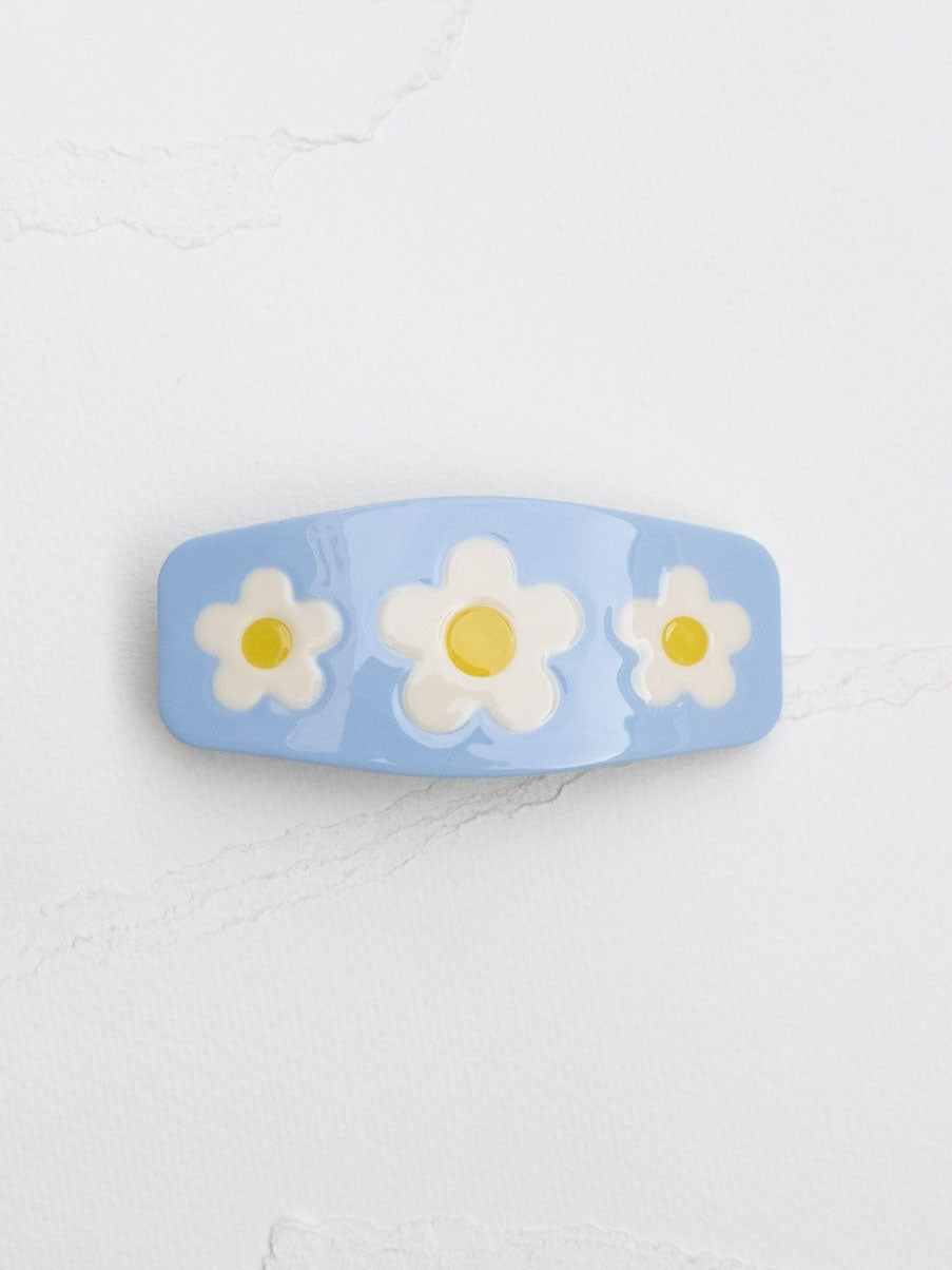 Blue Daisy Eco Hair Barrette