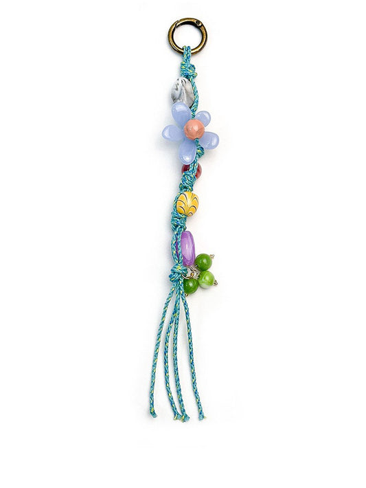 Aqua Stone Tassel Bag Charm