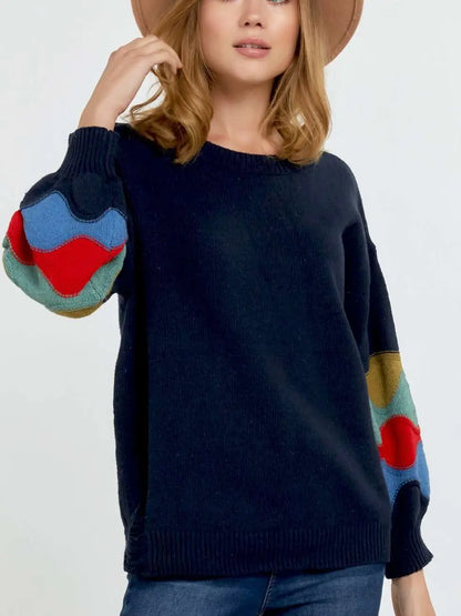 Bluebell Wavy Sleeve Sweater