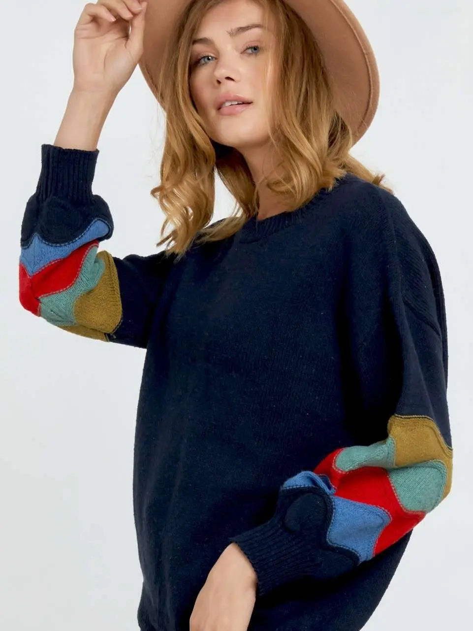 Bluebell Wavy Sleeve Sweater