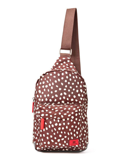 Brown Dot Canvas Willesden Sling Bag