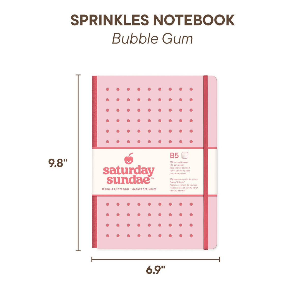 Bubble Gum B5 Sprinkles Notebook
