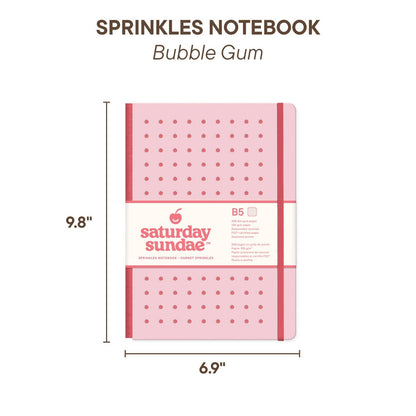 Bubble Gum B5 Sprinkles Notebook