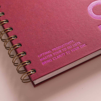 Burgundy A5 Daily Hardcover Planner