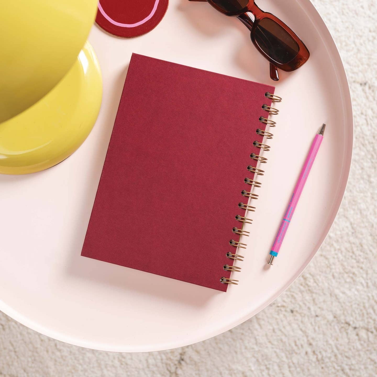 Burgundy A5 Daily Hardcover Planner