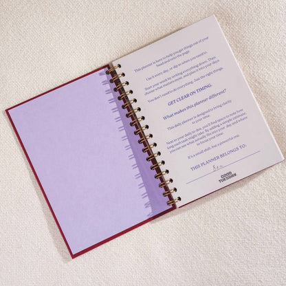 Burgundy A5 Daily Hardcover Planner