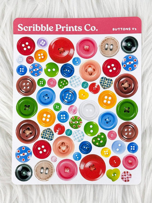 Buttons V2 Deco Sticker Sheet