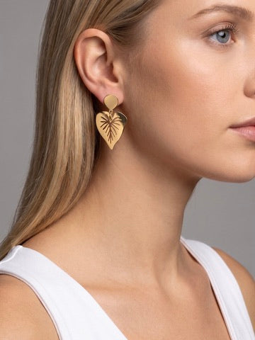 Monstera Drop Earings