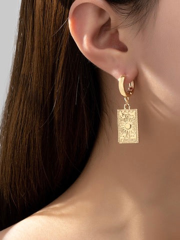 Sun Tarot Drop Earings