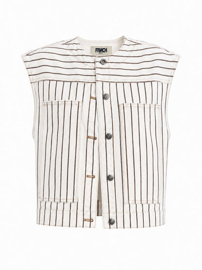 Cream Stripe Kenwood Vest