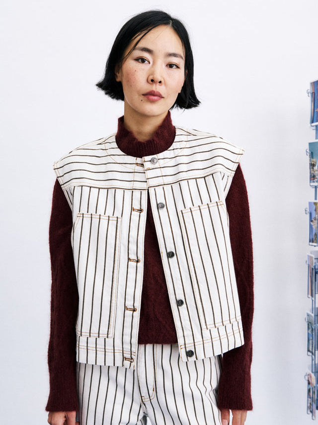 Cream Stripe Kenwood Vest