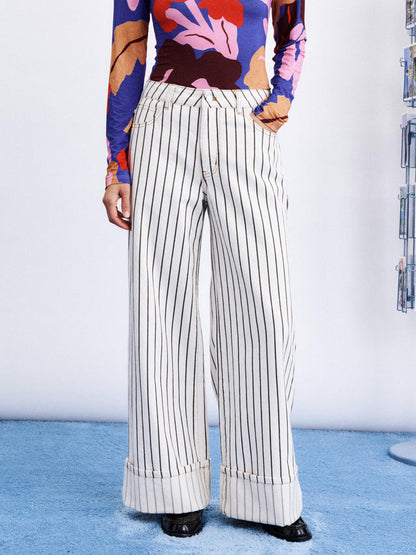 Cream Stripe Kenwood Jeans