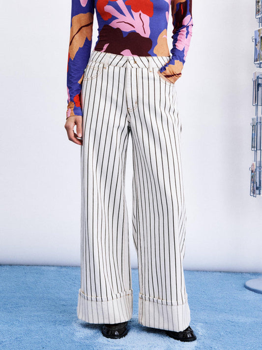 Cream Stripe Kenwood Jeans
