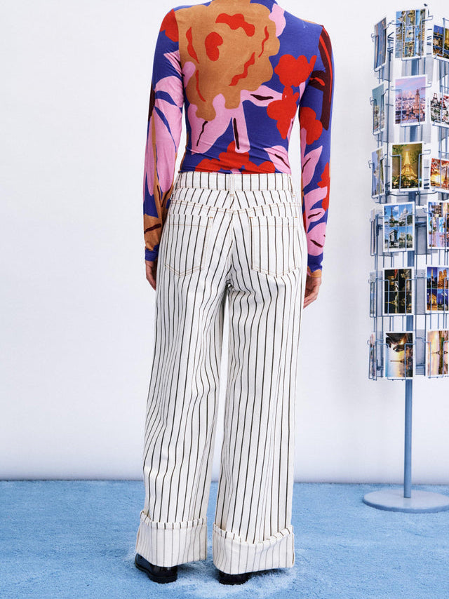 Cream Stripe Kenwood Jeans