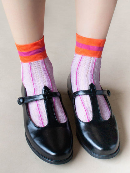 Cali Mesh Striped Socks