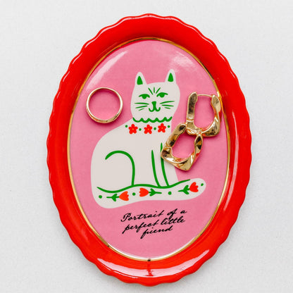 Cat Portrait Trinket Tray
