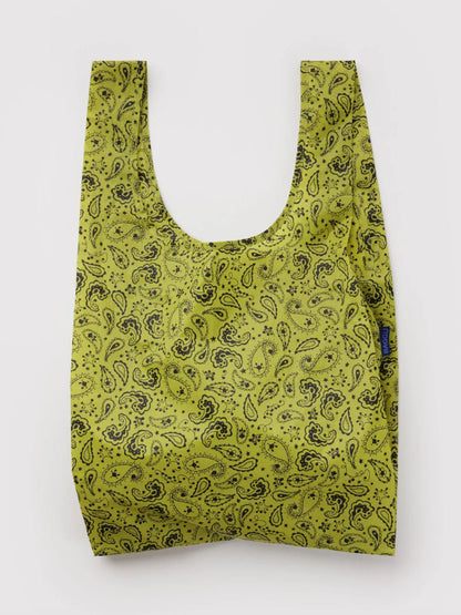 Chartreuse Paisley Standard Baggu