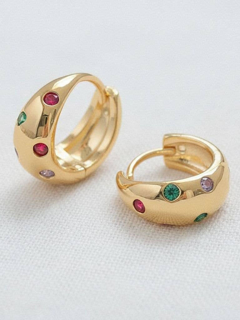 Chic Gemstone Drop Earrings