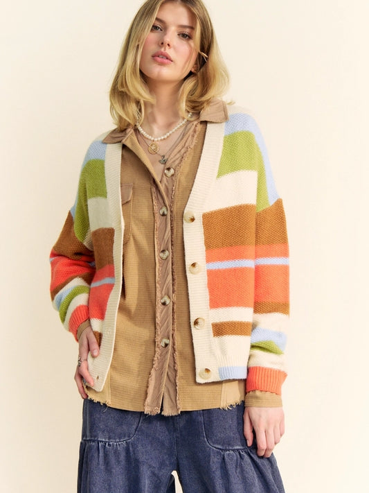 Landscape Stripe Cardigan