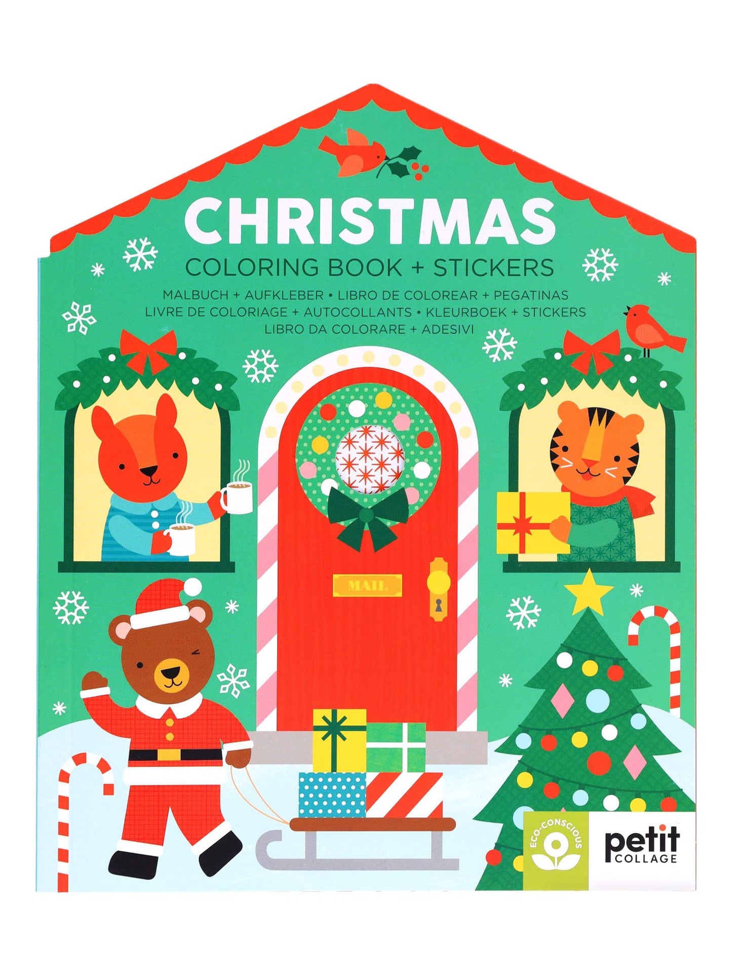 Christmas Coloring Book + Stickers